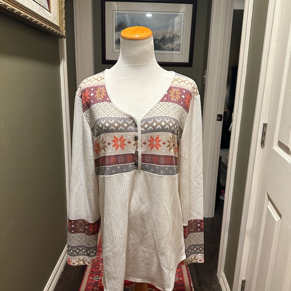 Maurice’s Waffle Knit Henley XXL